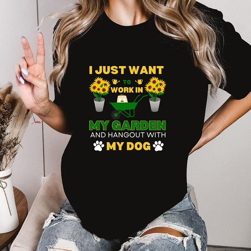 Plant Parent T Shirt - Modern Letter Prints T-Shirt Sunflower Gardening