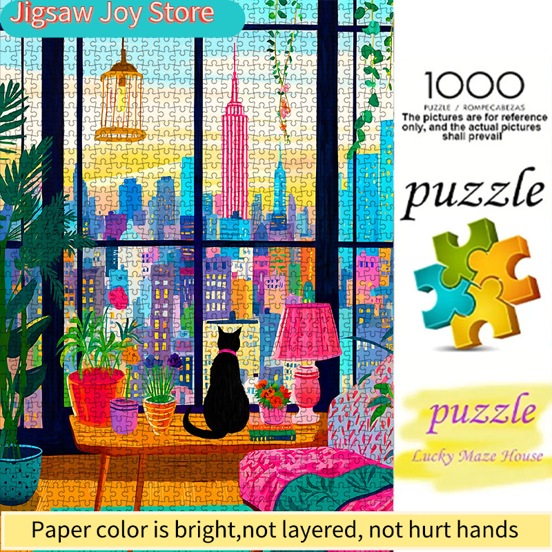 DIY Paper Puzzle, New York Cit - Plant Parents ulasan dan harga