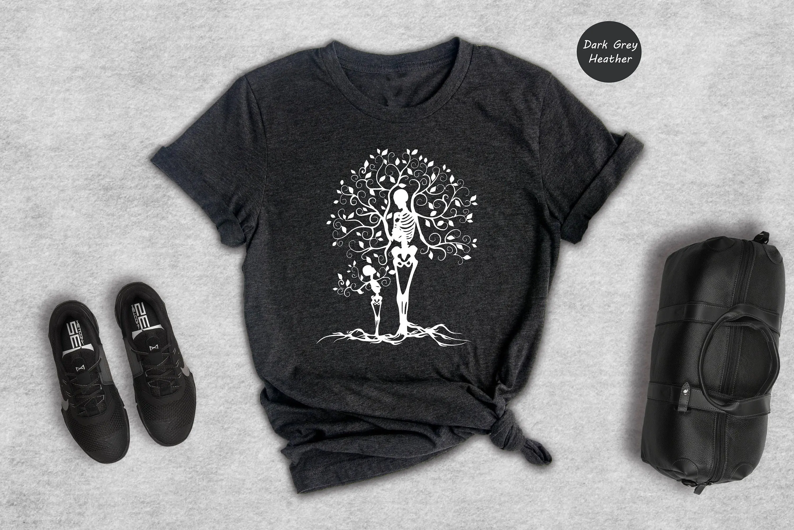 Skeleton Parent Tree T Shirt P - Plant Parent T Shirt ulasan dan harga