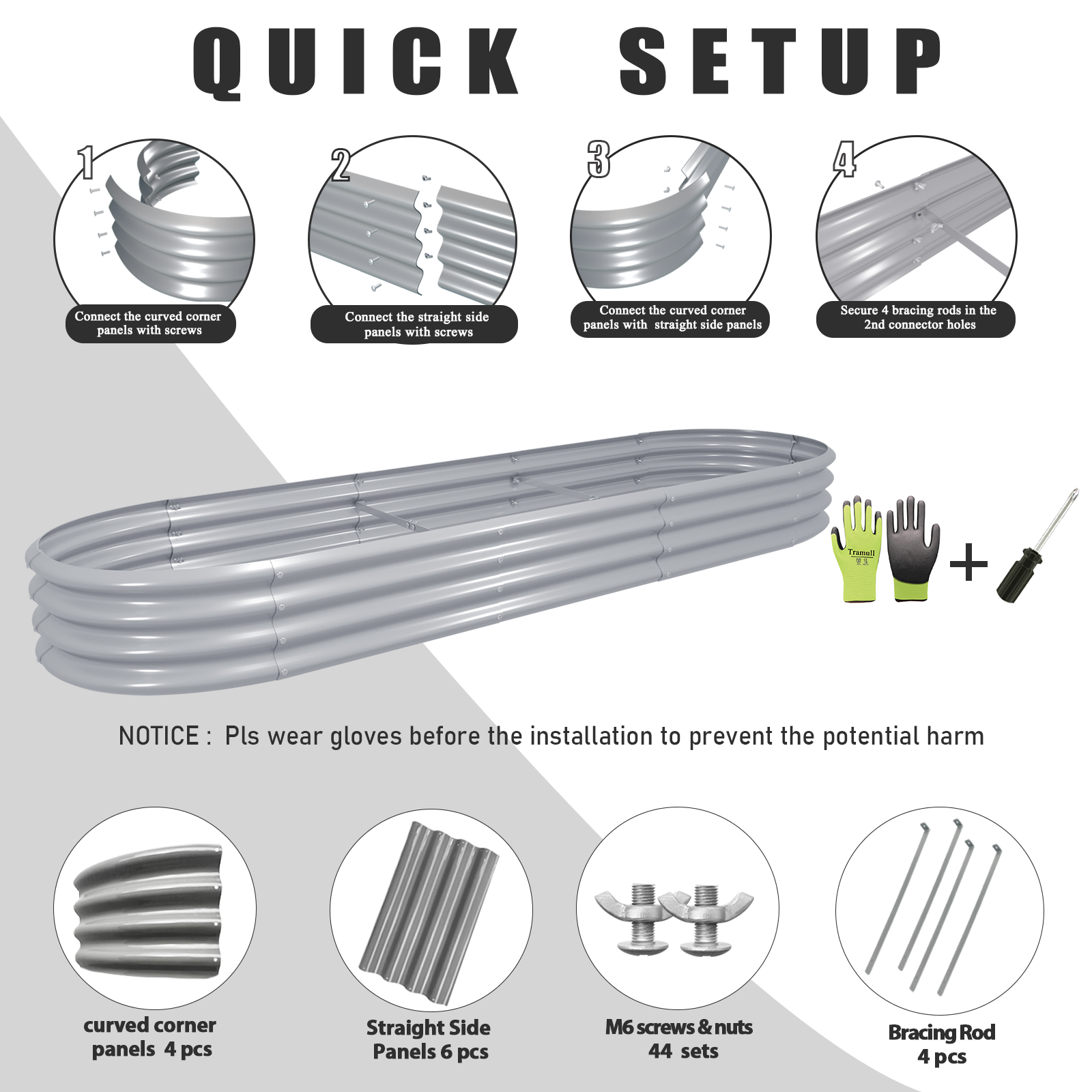 12x2x1FT Galvanized Raised Gar - Plant Parents ulasan dan harga